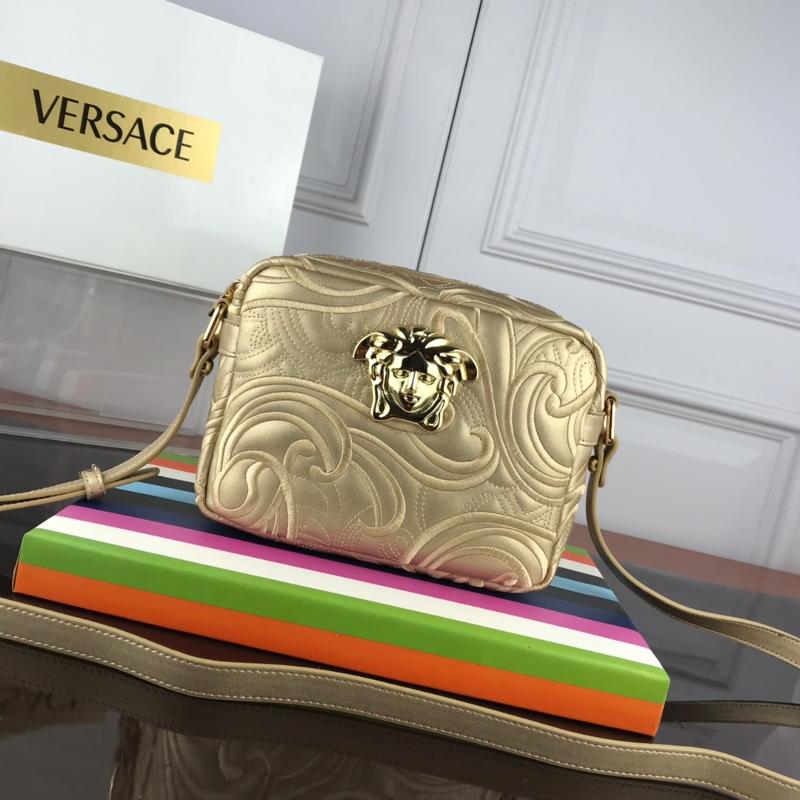 Versace Chain Handbags DBFG308 full leather embroidered gold